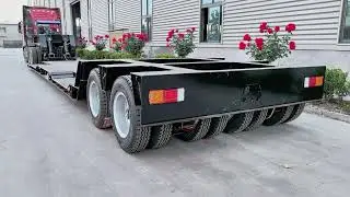 low bed trailer for crawler , reach stacker
