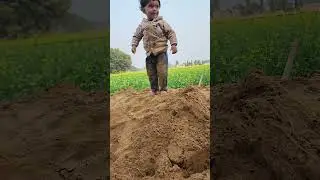 Mayra Playing In Mitti and trying to get on top off it