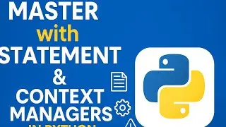 Master with Statement & Context Managers in Python | Real-Life Examples + Full Explanation 🔵