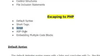 6  -  Escaping to PHP