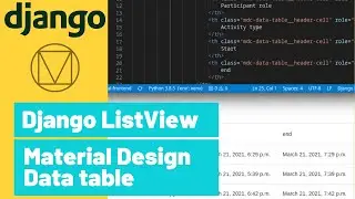 Using a Django ListView to render a Material Design data table