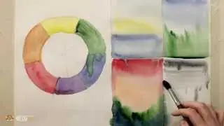 DrawFox. Акварельная живопись для начинающих. 1-1. Цветовой круг и образы будущих картин.