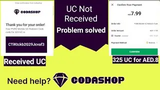 Pubg uc not received / Codashop uc not received problem solve & 325 UC for AED.8 in UAE 2022
