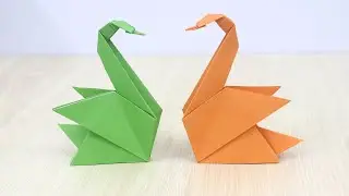 How to Make an Easy Origami Swan - Paper Swan Folding instructions