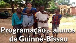 Aula de programação para alunos de Guinné-Bissau / África