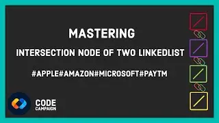 Finding intersecting node between two lists. (Data Structures and Algorithms #33)(Linked List #7)