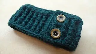 Easy Crochet Ear Warmer Headband Ribbed Bag-O-Day Crochet TUTORIAL 