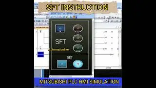 SFT instruction mitsubishi PLC GX works2 With HMI Simulation 