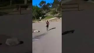 Drone footage fun jogging through park!