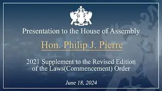 Hon. Philip J. Pierre presents the 2021 Supplement to the Revised Edition of the law