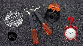 Сколько времени уходит на комплект украшений из дерева и смолы? Все этапы!