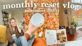 MONTHLY RESET VLOG 🍁 prepping for November, notion, goalsetting, books, bullet journaling, & more!