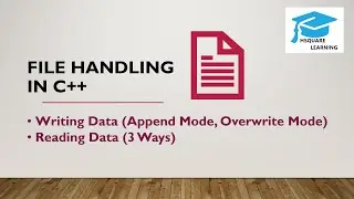 File Handling in C++ | Reading and Writing data into text files | (Urdu + Hindi)