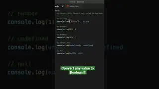 Javascript covert any value to a Boolean using !!
