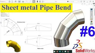 SolidWorks Sheet Metal Pipe Bend Tutorial | Step-by-Step CAD Design Guide
