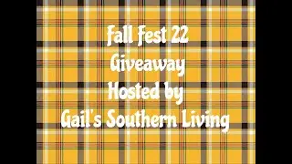 #fallfest22giveaway - Hosted by Gail's Southern Living(CLOSED)