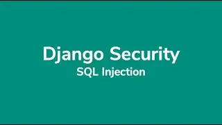 SQL Injection In Django