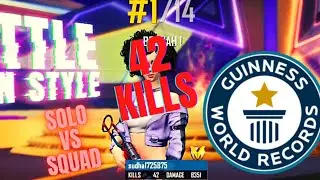 42 KILLS WORLD RECORD😳 || SOLO VS SQUAD 💪 || RECORD BREAKER✌️- GARENA FREE FIRE #ffmostkillrecord