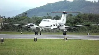Beechcraft King Air 350 Takeoff at Angra dos Reis Brazil