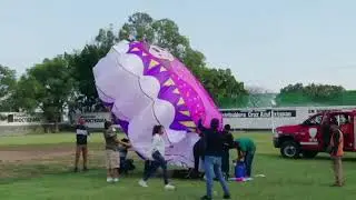 Globo en forma de virgen animada, Grupo Patos, Concurso de globos de papel china Ixtapan de la sal
