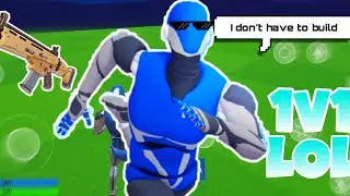 WINNING A GAME OF 1V1 LOL WITHOUT BUILDING EZ😎[1V1 LOL MOBILE GAMEPLAY]