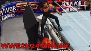 FIRST CASKET MATCH WWE2K24 ONLINE GAMEPLAY