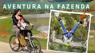 TIROLESA DE PONTA CABEÇA E AVENTURA NA FAZENDA