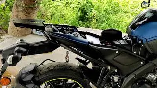 Yamaha mt 15 back rack installation video touring setup on Yamaha mt-15