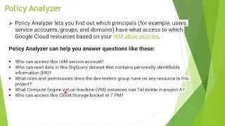 Policy Analyzer (Policy Intelligence) in Google Cloud (GCP)