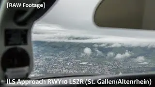 [RAW Footage] ILS RWY10 LSZR (St. Gallen) PA46-350P Malibu Mirage
