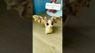 Шоколадный бет дракон из воздушного пластилина адопт ми, Chocolate chip bat dragon adopt me!