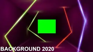 Green screen neon frame footage