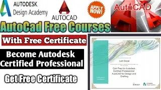 AutoCad free Certificate|AutoCAD Free courses with free certificate|Autocad free online courses