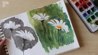 Sketchbook Everyday: Painting Flowers in Watercolor - learn Arts & Crafts