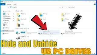 How to Hide and Unhide Hard disk drive or Partition in Any os  in My Computer..