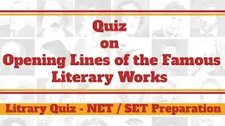 Literary Quiz - 12 l Test Yourself Quickly l Opening Lines of the Famous Literary Works || #vyasa