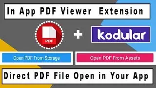 In App PDF Viewer  Extension for Kodular , Thunkable , Appybuilder | Direct PDF File Open in App |