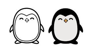 How to Draw a Cute Cartoon Penguin
