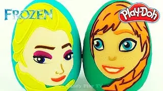Huge ANNA ELSA play doh surprise eggs| Learn Colours with ANNA ELSA and Play-Doh