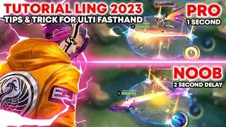 TUTORIAL LING 2023 HOW TO BE FASTHAND & AUTO AIM | Secret Settings Custom UI & Sensitivity Ling MLBB