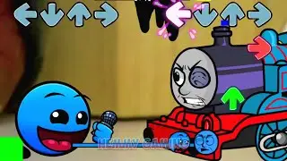 FNF Geometry Dash 2.2 vs Thomas Railway Showdown Sings Sliced Pibby | Fire In The Hole FNF Mods