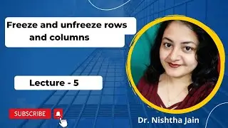 Freeze and unfreeze rows and columns || Lecture 5   @Shivanroy #excel