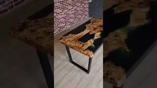 Стол из слэба и эпоксидной смолы, стол река, стол из смолы
