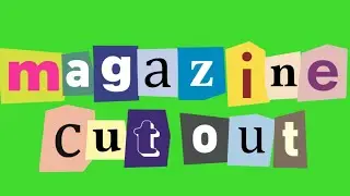 Animated Magazine Cut out Font GREEN SCREEN for Vlogging | part 7