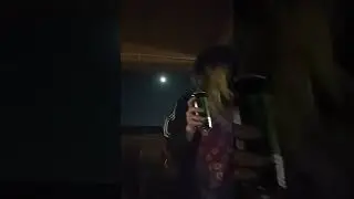 trying to chug a monster under the moonlight