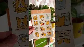 corgi sticker haul from little corgo! 🐶 #shorts