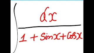 Calculus: Indefinite Integration- Integral of 1/(1 + Sin x + Cos x)