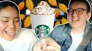 Taste Testing Fall STARBUCKS DRINKS (is pumpkin spice good??)