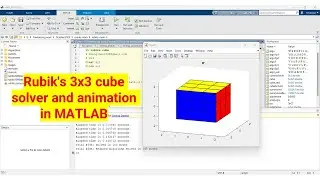 Rubik's  3x3 cube solver and animation in MATLAB || Solve Rubik's Cube with coding