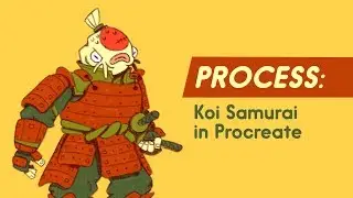 Process: Koi Samurai in Procreate